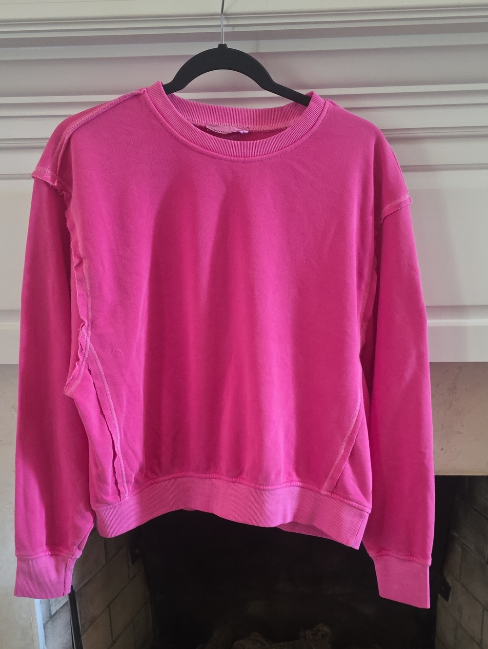 Zenana Outfitters Vibrant Pink Crewneck Sweatshirt